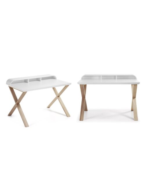 juego de mesas de madera blancas