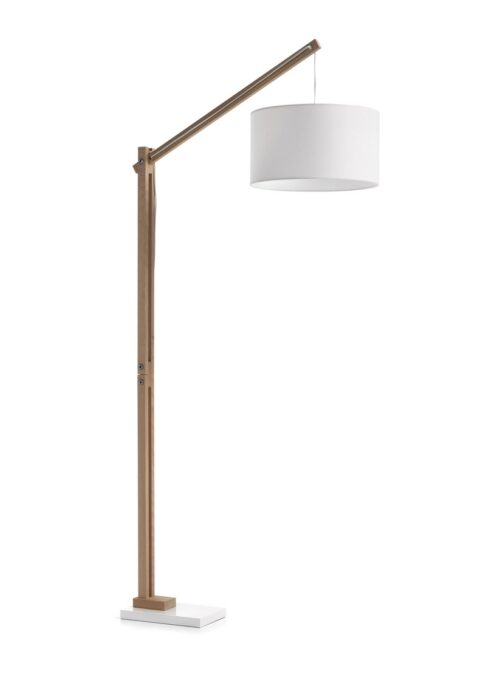 lampara de piso de madera