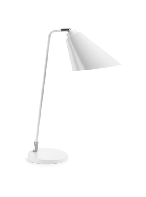lampara de mesa blanca con diseño moderna