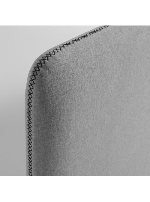detalles de costura de silla color gris