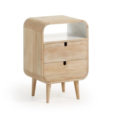 mueble de madera con gavetas y diseño moderno