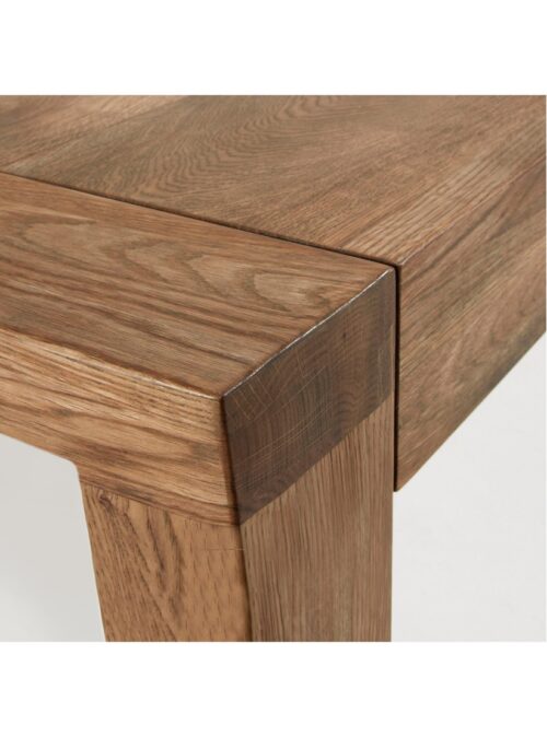detalles de esquina de mesa de madera