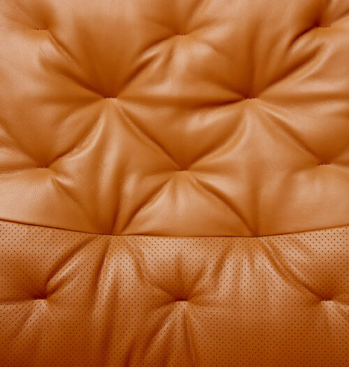 detalle de piel de los sofás
