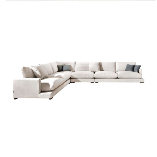 sofá esquinero color blanco